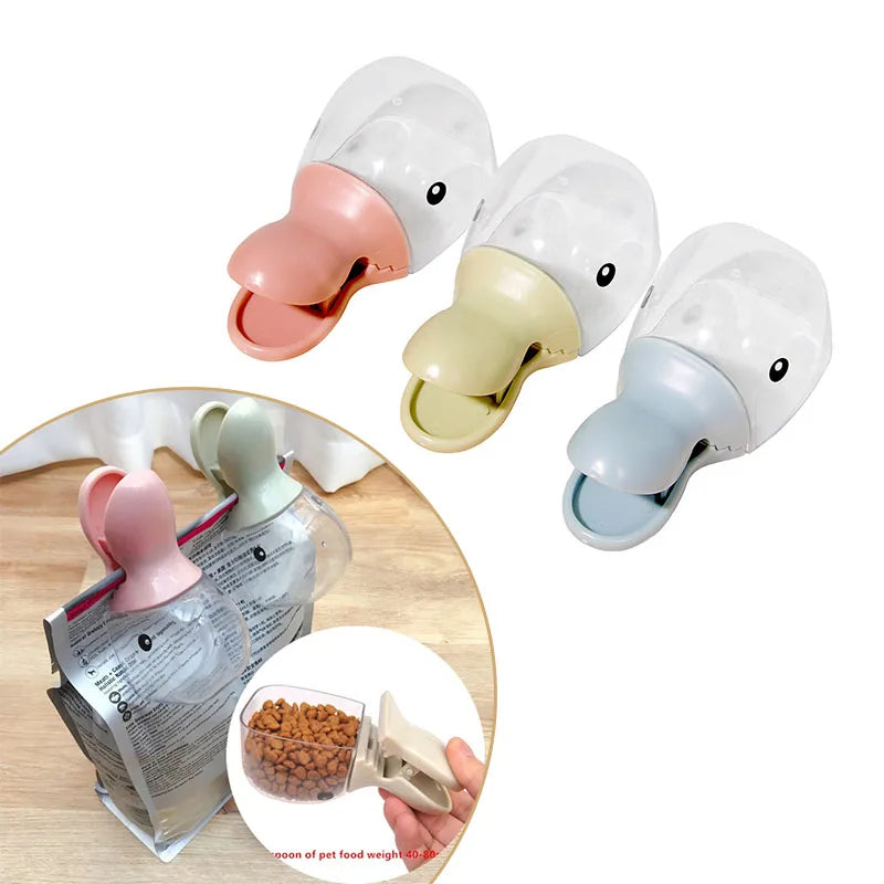 Pet Food Spoon for Cat Dog Bowls Multi-Function Bowl for Cats/Puppies/Small Dogs Scoop for Cat Food Dog Food Water Bowl Fountain