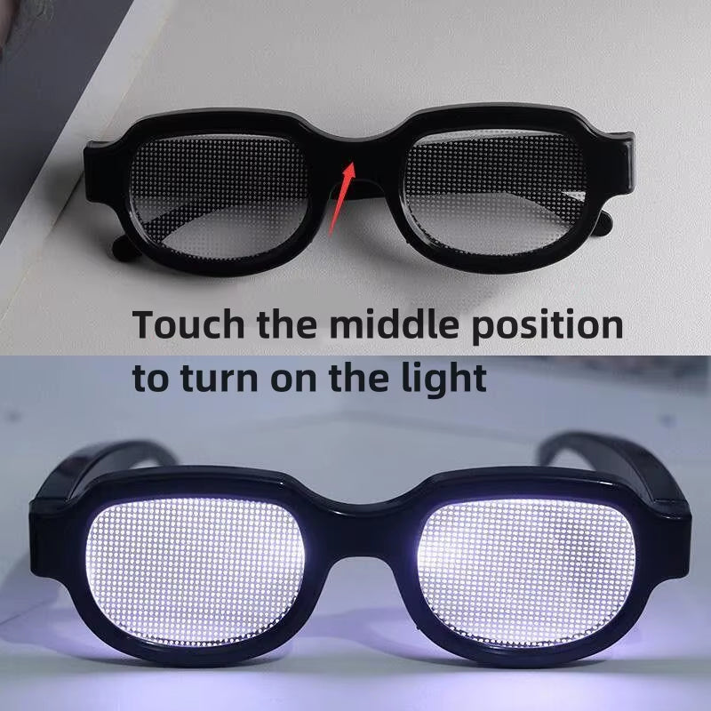 Edogawa Conan Led Technology Luminous Funny Glasses Bar Sunglasses Cos Anime Essential for Halloween and Christmas Gift Props