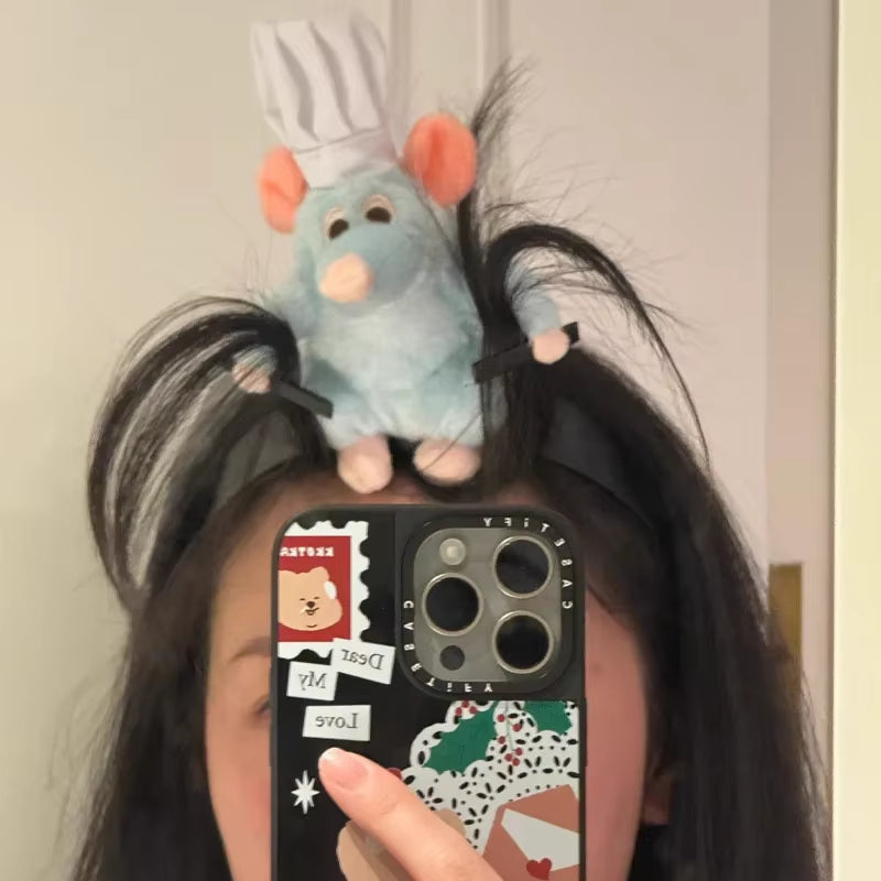 Ratatouille Hairband New Cartoon Plush Doll Headband French Wide-Brimmed Hairpin Photo Headdress Creativity Girl Gift