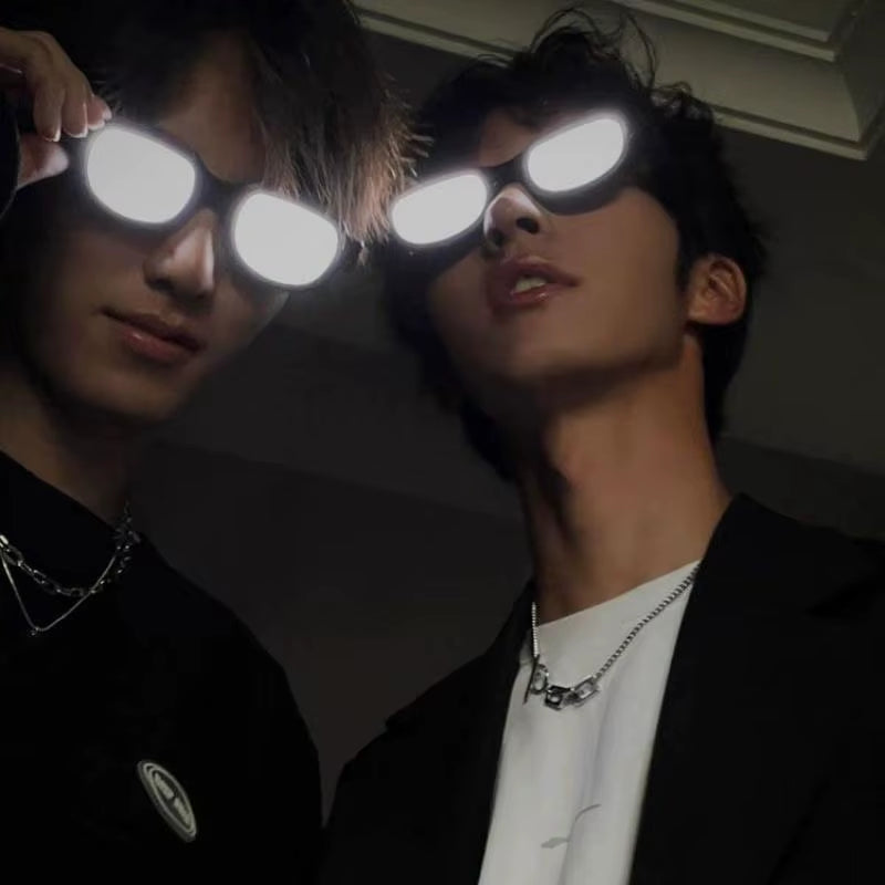 Edogawa Conan Led Technology Luminous Funny Glasses Bar Sunglasses Cos Anime Essential for Halloween and Christmas Gift Props