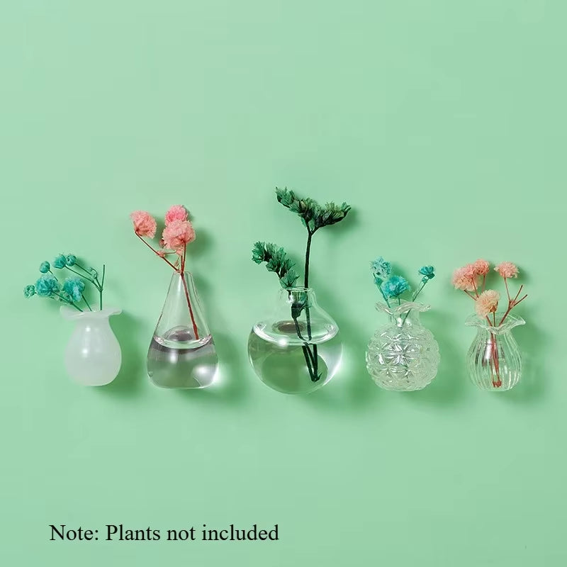 New Mini Ceramic Small Vase Refrigerator Stickers Creatives 3D Three-Dimensional Home Decoration Magnet Home Decor Items Fridge