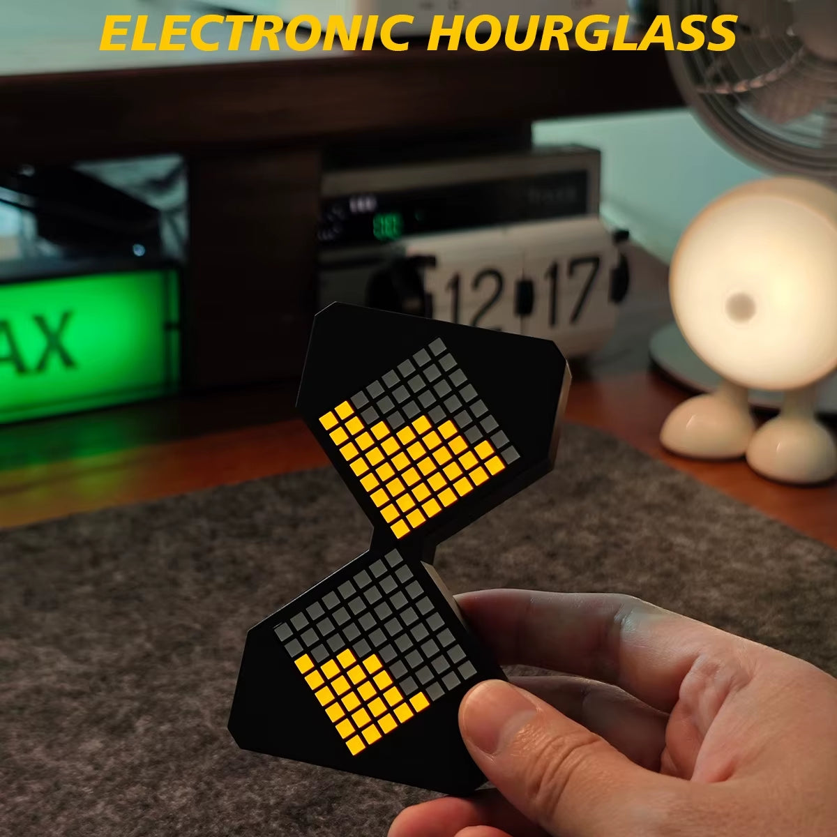 New Digital Hourglass Timers LED Electronic Hourglass Night Light Cyber Style Home Decoration Birthday Christmas Gift