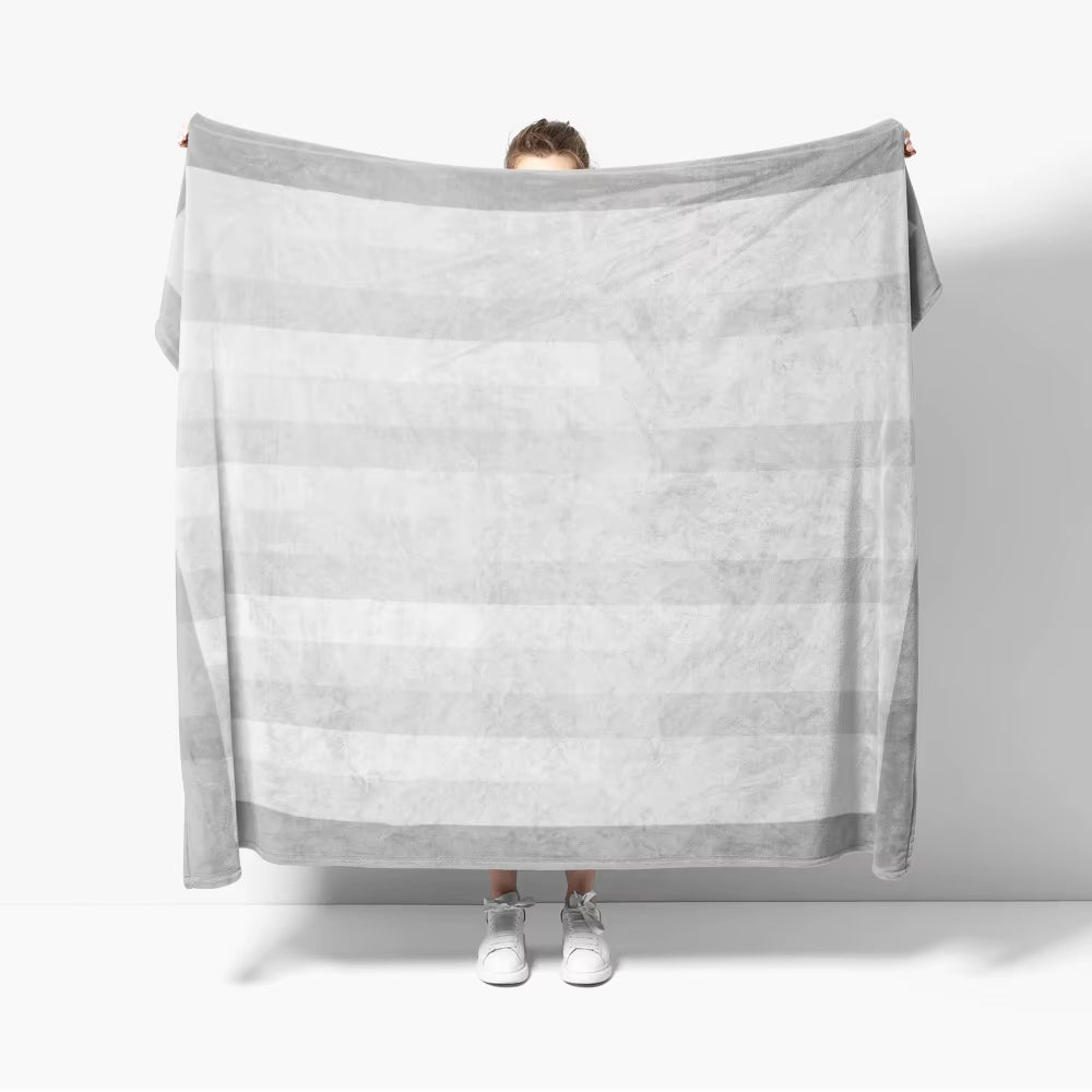 Grass Block Flannel Throw Blanket Diamond Game Decor Pixel Block Creative Blankets Cozy Soft Lightweight for Couch Sofa